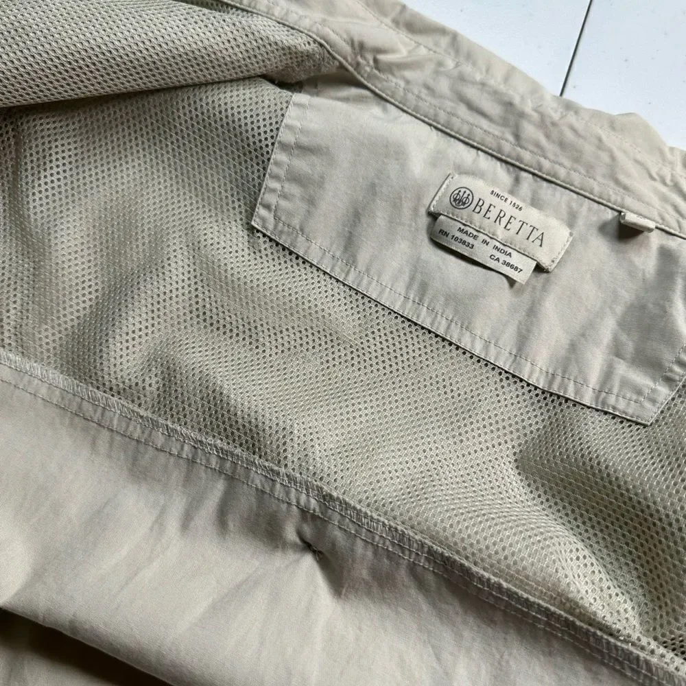 EUC Beretta Men’s Button Down Long Sleeve Vented Outdoor Sports Shirt - Size M